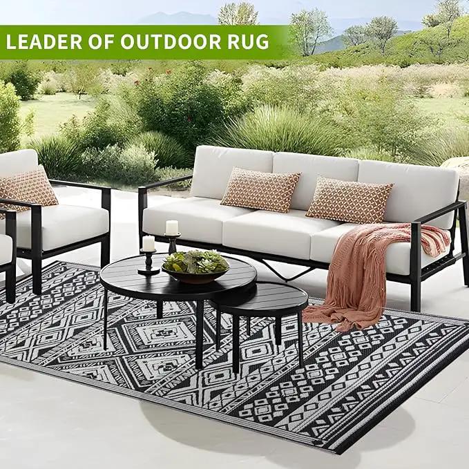 Outdoor Rug 8x10 ft Waterproof, Reversible Outdoor Plastic Straw Rug for Patios Clearance, Outdoor Area Rug Carpet RV Mat for Camping Backyard Deck Porch by GreenHaven Gardens