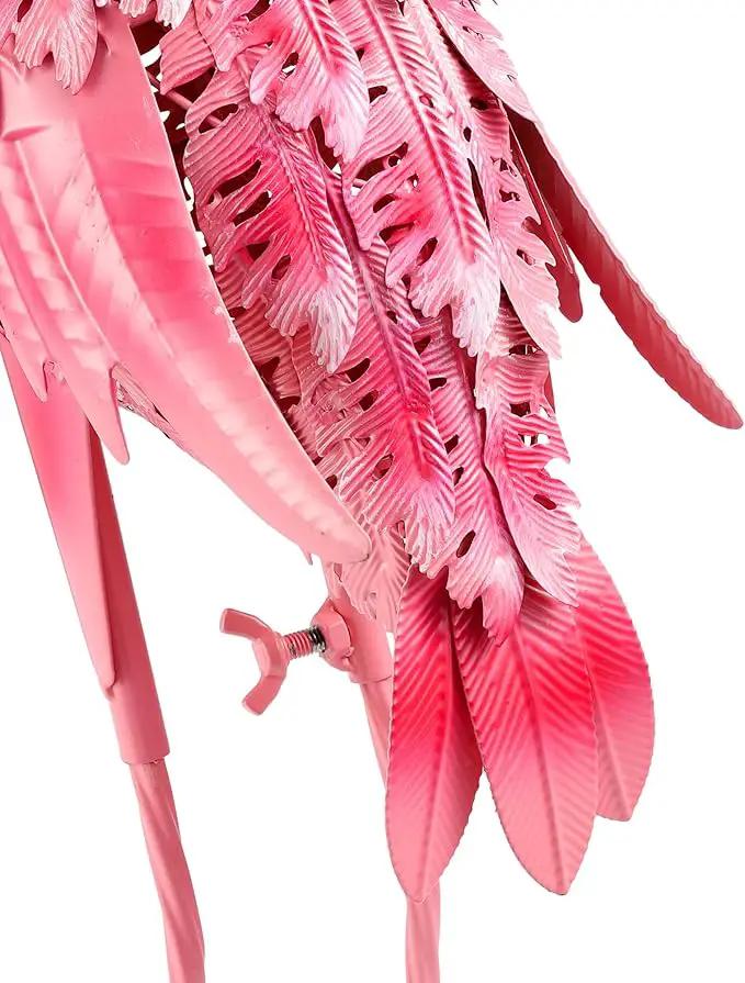 Garden Statues Flamingo Sculptures Metal Yard Art, Pink Bird Art Outdoor Backyard Decor Patio Lawn Porch Ornament Flamingo Yard Decoration (Pink with White) by GreenHaven Gardens