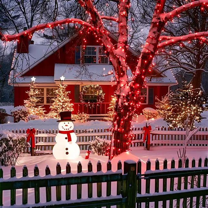JMEXSUSS 2 Pack Red Solar String Lights, Total 400 LED 151FT Red Solar Lights Outdoor Waterproof, 8 Modes Christmas String Lights for Outside Yard Patio Garden Tree Decorations by GreenHaven Gardens