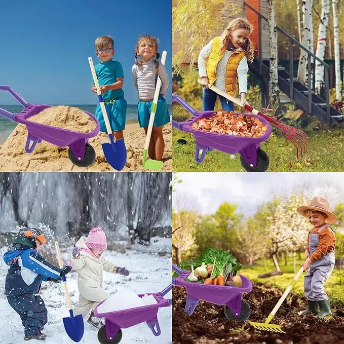Kids Gardening Tools Outdoor Toys Set Backyard Play with Wheelbarrow Educational STEM Learning Pretend Toys Outdoor Indoor for Toddlers Kids Boys Girls by GreenHaven Gardens
