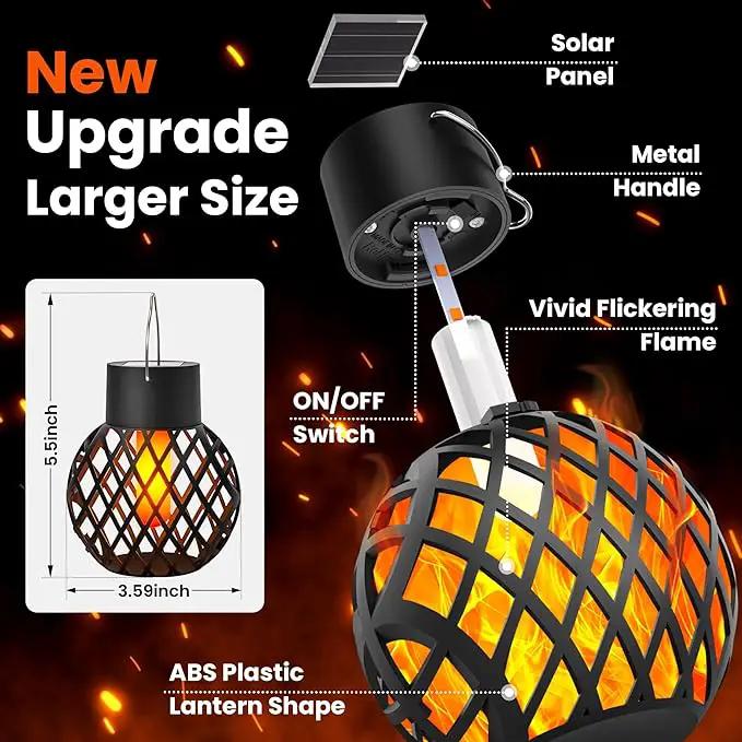 GIGALUMI Solar Lights Outdoor Waterproof,12 Pack Solar Hanging Lights with Flickering Flame,Outdoor Solar Lights for Yard,Patio,Tree,Camping,Christmas Decoration,New Upgraded Larger Lanterns by GreenHaven Gardens