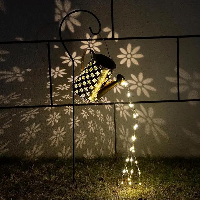 Garden Decor Solar Lights Outdoor Large Hanging Waterproof Watering Can Landscape Lights Outside Decorations for Yard Front Porch Patio Backyard Gardening Gift for Mom Grandma Women Birthday by GreenHaven Gardens