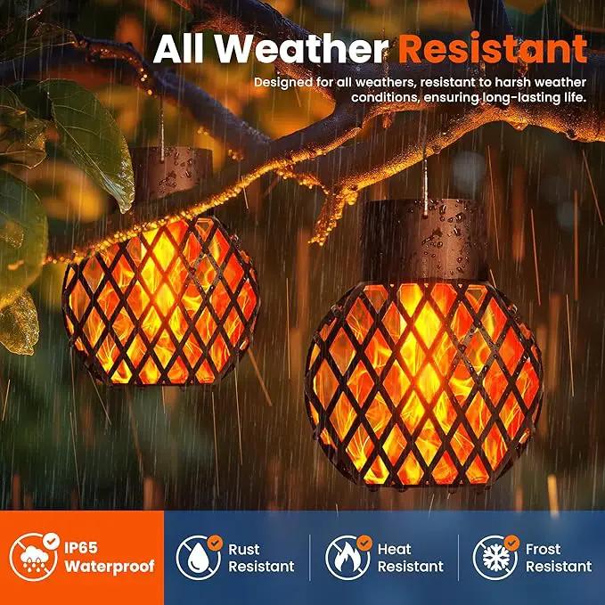 GIGALUMI Solar Lights Outdoor Waterproof,12 Pack Solar Hanging Lights with Flickering Flame,Outdoor Solar Lights for Yard,Patio,Tree,Camping,Christmas Decoration,New Upgraded Larger Lanterns by GreenHaven Gardens