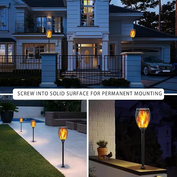 I-SHUNFA 96 LED Outdoor Waterproof Solar Torch Lights with 3 Modes—Flickering Flame, Fade Effect, or Full Brightness! Automatic On/Off Landscape Decorations and Security Lights by GreenHaven Gardens