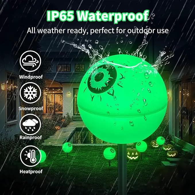 Upgraded 5 Pack Solar Halloween Garden Lights Outdoor Halloween Decorations, LED Waterproof Solar Globe Lights for Outside Yard Patio Pathway Party Halloween Decor, YS002-1 by GreenHaven Gardens