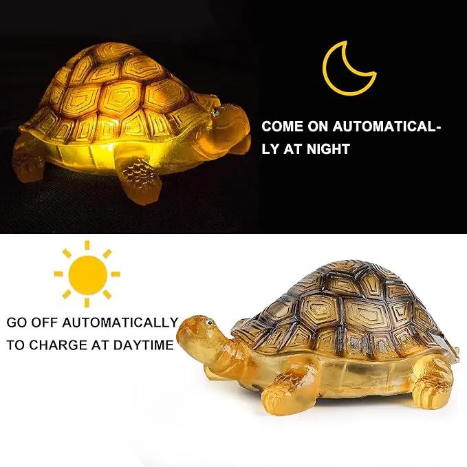 Solar Turtle Lights Deck Decorative Lighting Statue Lawn Patio Backyard Outdoor Garden Decoration Housewarming Gift by GreenHaven Gardens