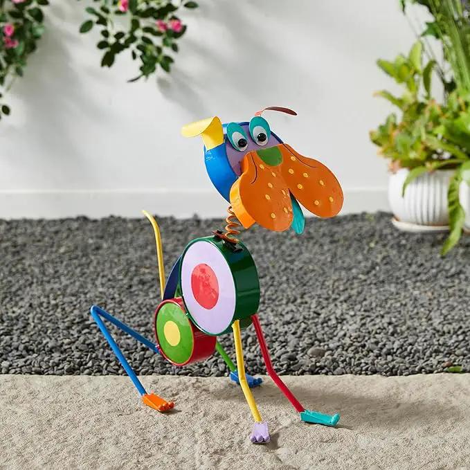 Glitzhome Metal Novelty Garden Statue Outdoor Decoration by GreenHaven Gardens