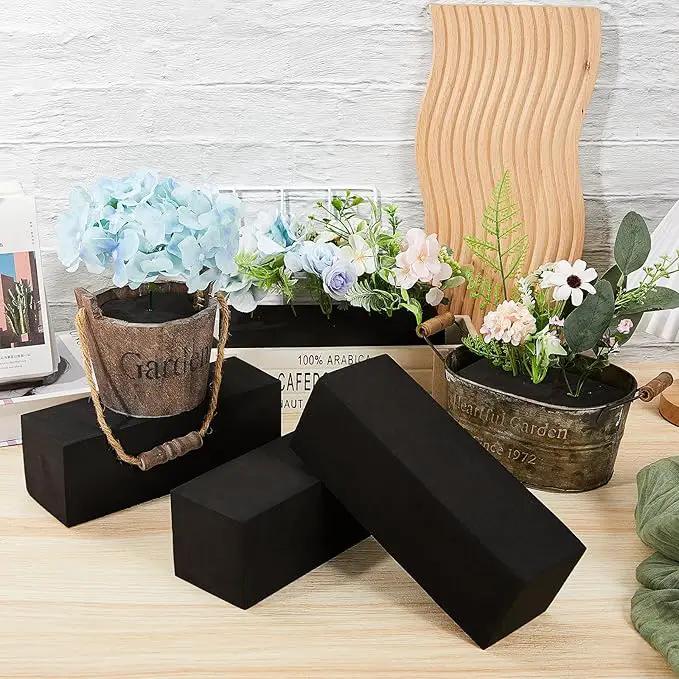 Lallisa 8 Pcs Reusable Floral Foam Blocks 9 x 3 x 3 Water Weather Resistant Dry Floral Foam for Artificial Flower Arrangements Outdoor Flower Boxes Outside Hanging Planters Wedding Home Decor (Black) by GreenHaven Gardens