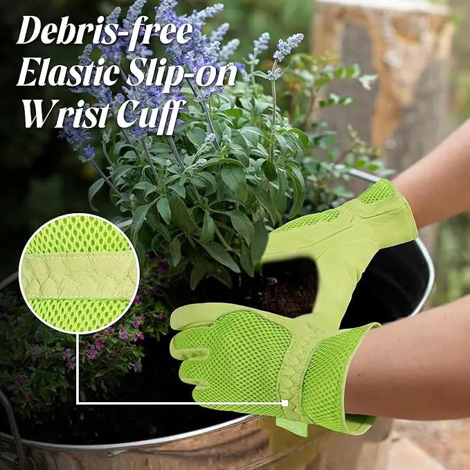 HANDLANDY Women Safety Work Gloves Utility Touch Screen Working Grip Glove for Yardwork Gardening Breathable Mechanic Gloves by GreenHaven Gardens