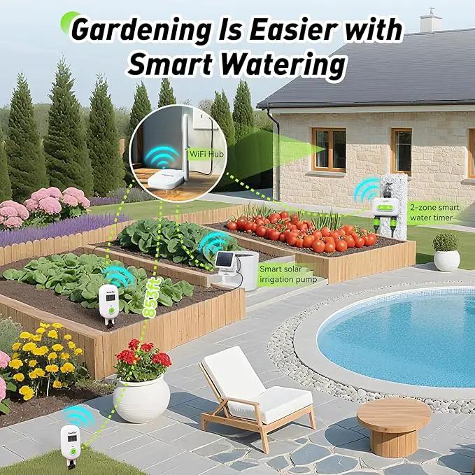 RAINPOINT Smart Digital Wireless Plant Moisture Meter Houseplants Indoor WiFi Hub Kit with Low/High Moisture Alert,Real-time Monitor Hygrometer Sensor Outdoor Gardening Push Notification&Email by GreenHaven Gardens