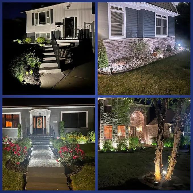 NYMPHY Solar Lights Outdoor Waterproof IP68, 56 LED 3 Lighting Modes Solar Powered Garden Yard Spot Solar Lights for Outside Landscape- 6 Pack (Cool White) by GreenHaven Gardens