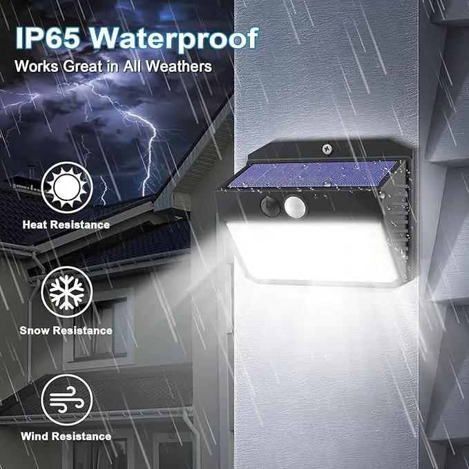 Solar Lights Outdoor, 150 LED, 8 Pack, Motion Sensor, IP65 Waterproof, 3 Lighting Modes, Solar Powered Light Fixture for House, Garden, Patio, Fence, Garage by GreenHaven Gardens