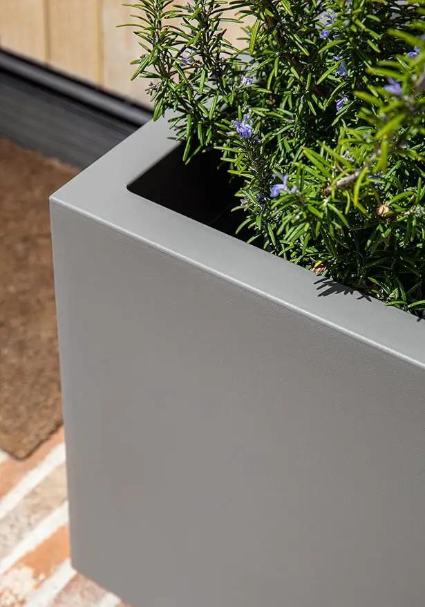 Veradek Block Series Cube Plastic Planter - Large Square Planter for Indoor or Outdoor Patio/Garden | Durable All-Weather Use with Drainage Holes | Modern Décor for Tall Plants, Trees, Flowers by GreenHaven Gardens