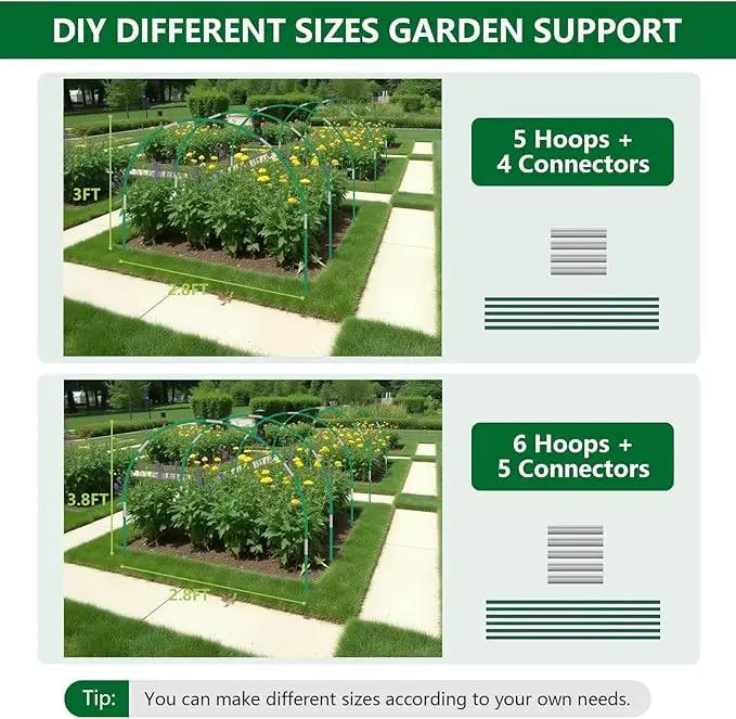 Garden Netting Kit for Raised Beds, 10x30FT Ultra Fine Mesh Netting＆ 6 Sets of 8FT Fiberglass Garden Hoops, Bird Barrier Protection Net Vegetable Plant Cover Fruit Flowers Row Cover by GreenHaven Gardens