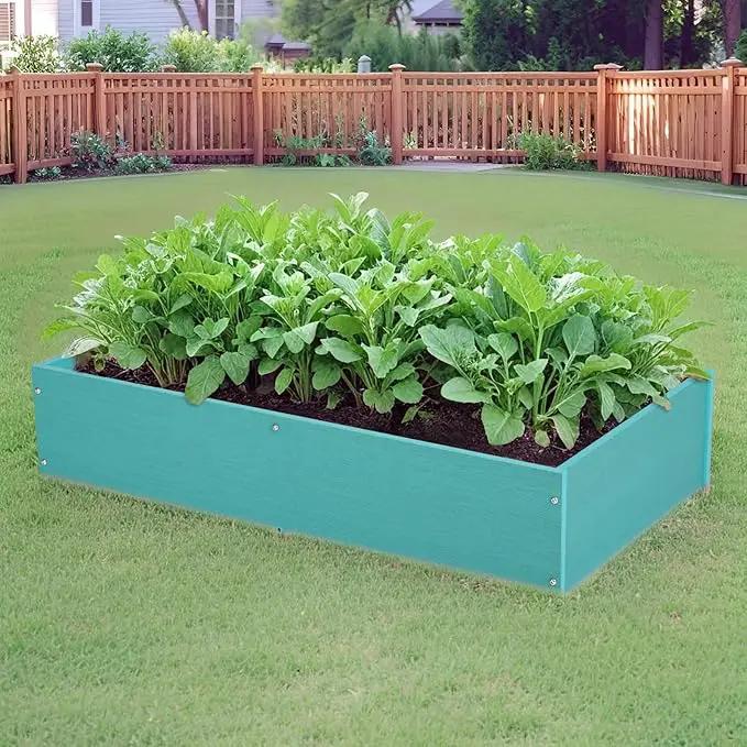 HDPE Raised Garden Bed 47.24 * 24.4 * 9.65 in,Vegetable Planter Bed Outdoor,Elevated Horticulture Planter Bed,Waterproof,Rot-Resistant and Non-Cracking Above Ground Garden Bed(Aruba Blue) by GreenHaven Gardens