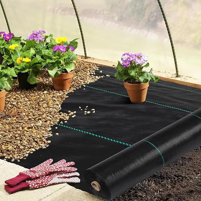 4ftx300ft Heavy Duty Weed Barrier Landscape Fabric – Durable Woven Driveway Garden Cloth for Weed Control, Ground Cover, Landscaping – Long-Lasting Geotextile Fabric – 3.2oz by GreenHaven Gardens