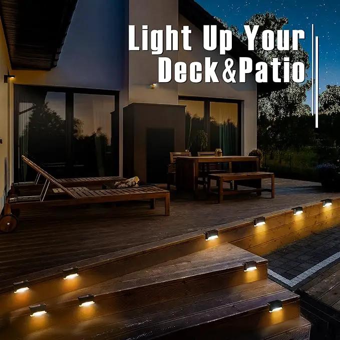 GIGALUMI Led Solar Deck Lights, 16 Pack Waterproof for Outdoor Stairs, Step, Fence, Railing, Yard and Patio (Warm White) by GreenHaven Gardens
