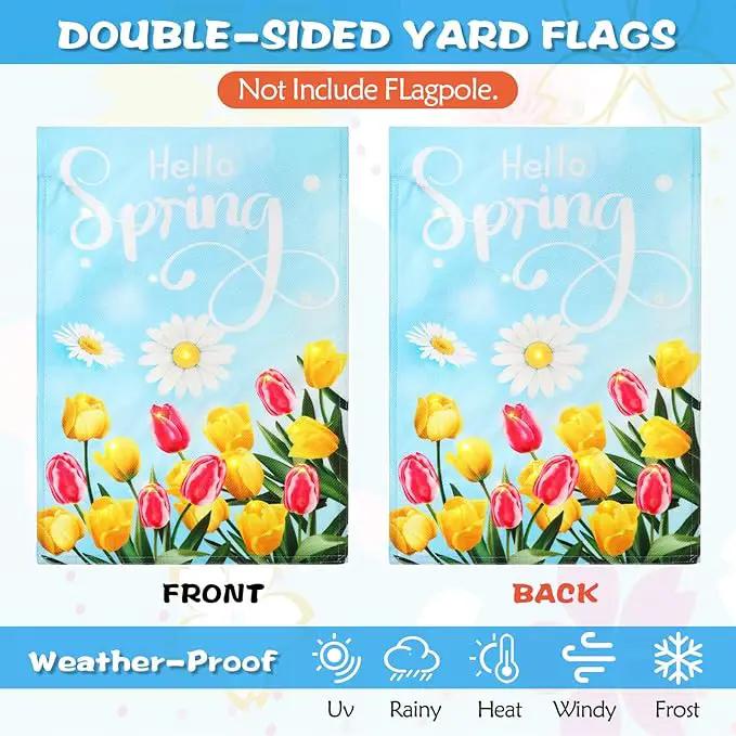 12 Pcs Solar Seasonal LED Garden Flags 12 x 18 Inch Double Sided Yard Flags Halloween Christmas Fall Thanksgiving Day Decorations Welcome Garden Holiday Yard Outside Lawn Decoration by GreenHaven Gardens