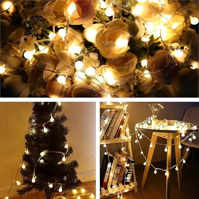Globe String Lights Plug in 65.6 Feet 150 led,8 Modes Fairy String Lights,Indoor String Lights for Bedroom,Classroom,Outdoor String Lights for Patio,Garden,Party,Wedding-Warm White by GreenHaven Gardens