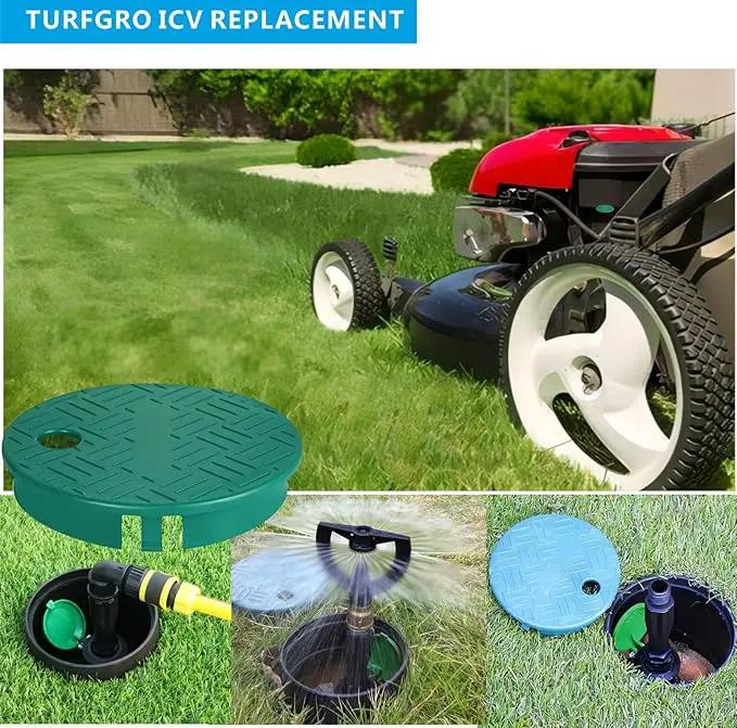 ID 5.5 "OD 6" Sprinkler Valve Cover Green Sprinkler Cover Irrigation Valve Box Cover 6 Inch Suitable for Greenhouse Cover for Sprinkler Valve Grass Sprinkler Box Cover Irrigation Box Lid by GreenHaven Gardens