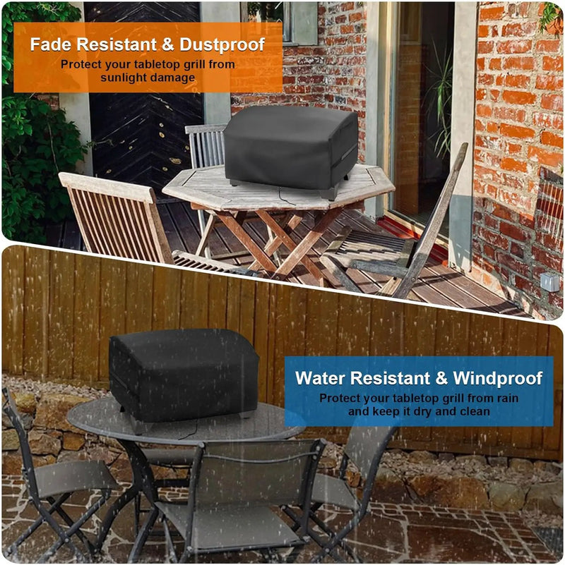 Tabletop Grill Cover for Cuisinart cpg-256 Portable Electric Smoker, Portable BBQ Cover for NXR 3 Burner Portable Gas Grill, Waterproof& Dustproof Cover for Grill Smoker by GreenHaven Gardens
