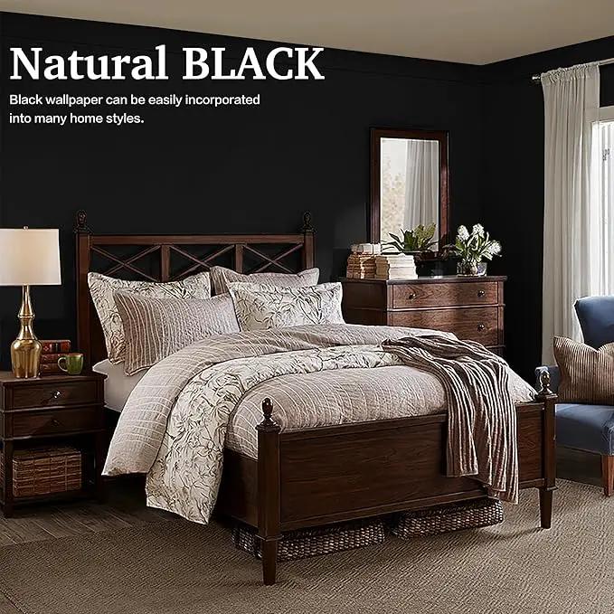 Dimoon 590''x17.7'' Black Peel and Stick Wallpaper Contact Paper Self Adhesive Wall Paper by GreenHaven Gardens