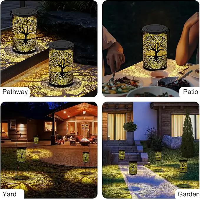 Solar Outdoor Lanterns Waterproof Hanging, Tree of Life Decorative Light Christmas Thanksgiving Birthday Gifts for Women Mom Grandma, Garden Decor for Garden Patio Yard Lawn Backyard Front Porch by GreenHaven Gardens