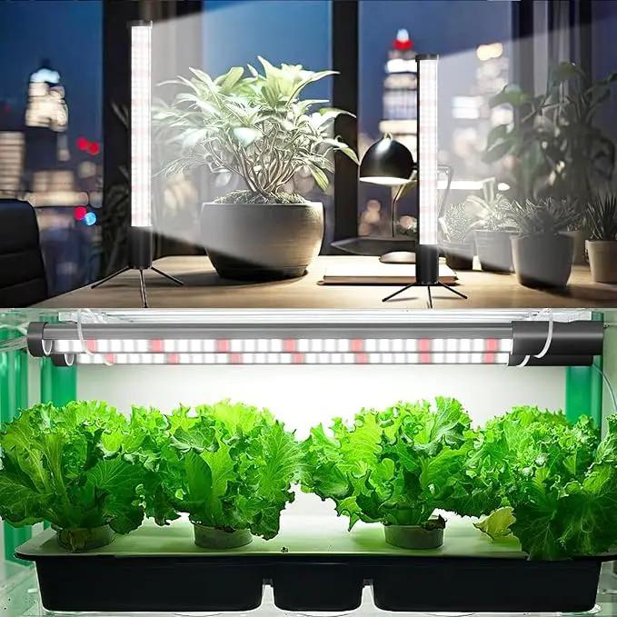 2-Pack, T10 Vertical Grow Light, 6000K Full Spectrum Desktop Plant Light 18.9",Hung or Stood, with 3 Modes & 5 Dimming Levels, Suitable Small & Medium Plants Indoors, Auto On Off Timing 4/8/12/18Hrs by GreenHaven Gardens