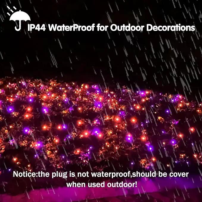 HISHINY Halloween Lights Outdoor,100LED 5ftx5ft Net Lights with Connectable, Waterproof,UL Certified and Durable Green Wire Design for Bushes,Trees,Halloween Decorations Outdoor(Purple&Orange) by GreenHaven Gardens