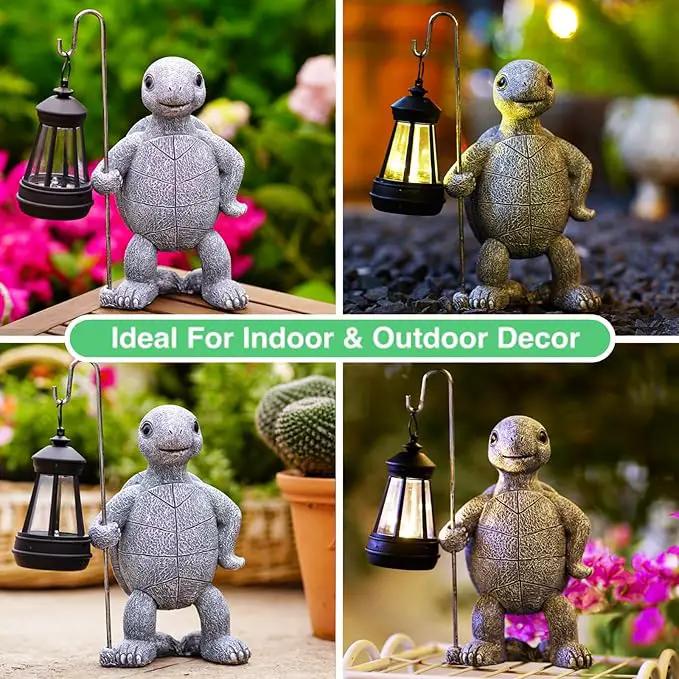 Garden Turtle Statue with Solar Lantern - Outdoor Garden Decor for Outside Yard Patio Balcony Lawn Decor - Unique Gardening Gifts for Mom Grandma by GreenHaven Gardens