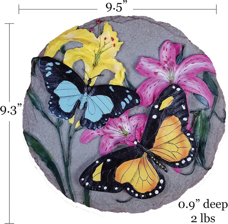 Spoontiques - Garden Décor - Butterfly Stepping Stone - Decorative Stone for Garden by GreenHaven Gardens