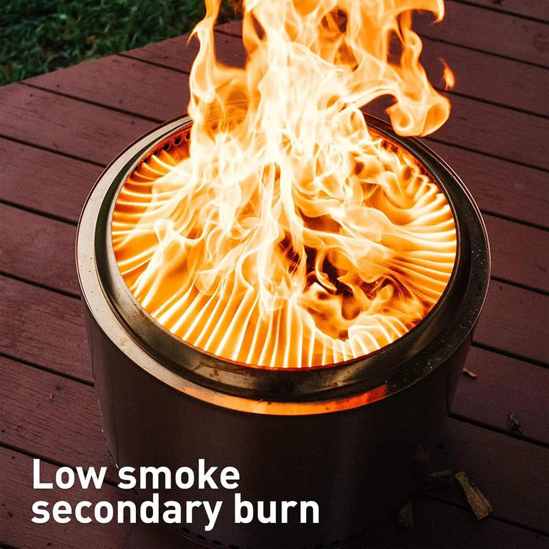Solo Stove Yukon Big Yard Bundle 2.0 | Incl. Yukon Smokeless Fire Pit with Stand, Shelter, Shield, Portable for Wood Burning, Removable Ash Pan, Stainless Steel, H: 19.8in x Dia: 27in, 50.85lbs by GreenHaven Gardens