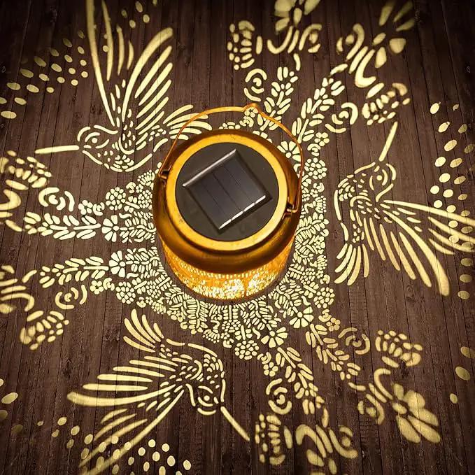 Hyrion Hummingbird Solar Lanterns Outdoor Waterproof Metal Hanging Lights, Garden Decor Gifts for Women, Mom, Grandma Solar Decorations for Yard, Patio, Backyard, Porch, Lawn, Tabletop, Walkway by GreenHaven Gardens