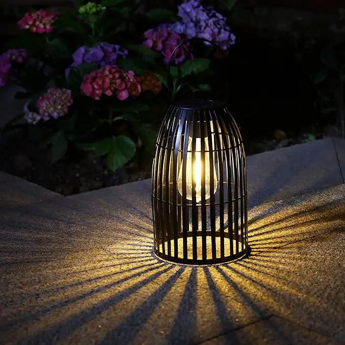 Solar Lantern Outdoor Waterproof Hanging Metal Birdcage Shaped Lantern Decorative Solar Light for Garden Yard Patio Porch by GreenHaven Gardens