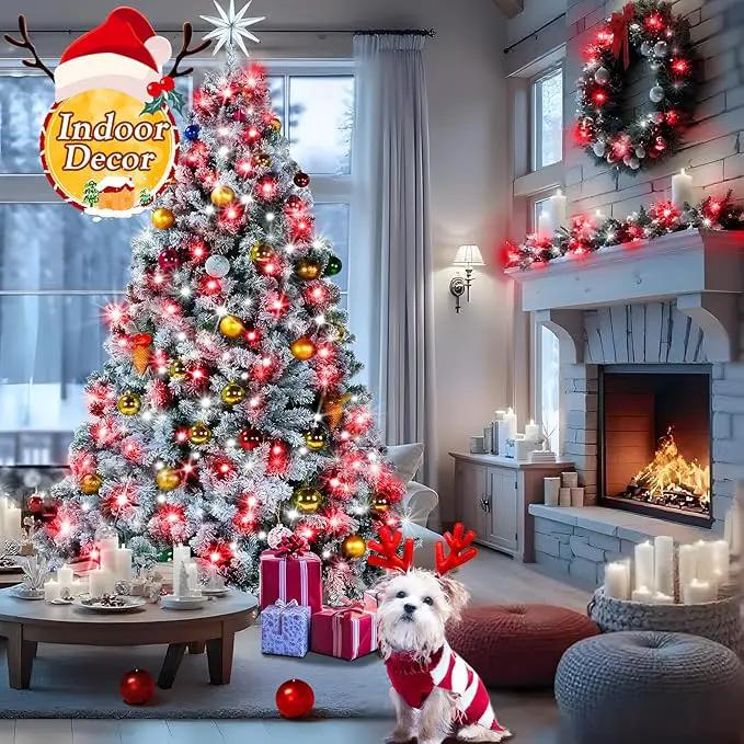 KNONEW 403ft 1000 LED Christmas String Lights Outdoor 8 Modes & Timer Fairy Light Plug in Waterproof for Xmas Yard Tree Wedding Party Holiday Decorations (Red and White) by GreenHaven Gardens