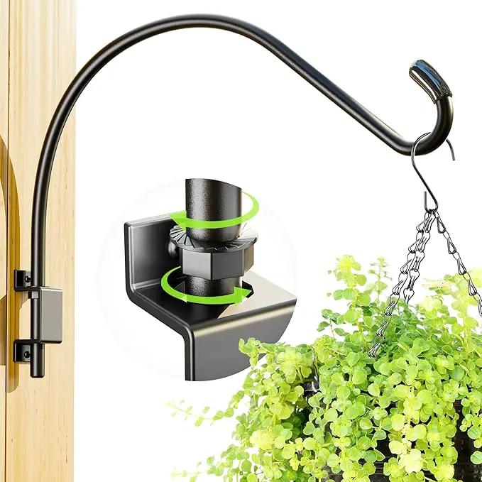 16 Inch Swivel Plant Hanger: Heavy Duty Hook for Bird Feeder, Plant, Flower Basket, Lantern, Wind Chime & More - Versatile Hanging Brackets Outdoor/Indoor Use Up to 22LB by GreenHaven Gardens