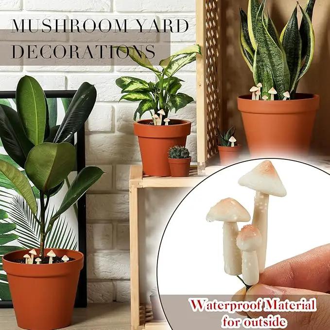 Taiyin 20 Pcs Luminous Mushroom Miniature Garden Mushrooms Outdoor Decor Waterproof Glow in The Dark Yard Decor for Fairy Outdoor Garden Micro Landscape Christmas Tree Decor by GreenHaven Gardens