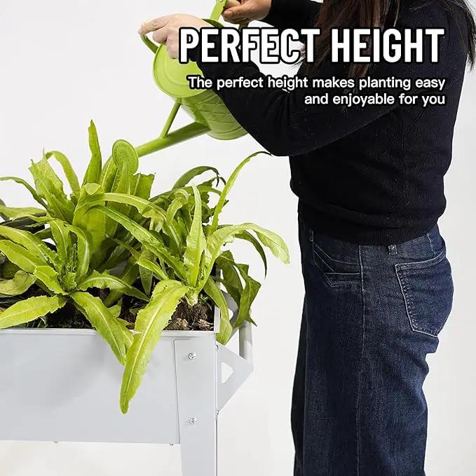 𝐑𝐚𝐢𝐬𝐞𝐝 𝐆𝐚𝐫𝐝𝐞𝐧 𝐁𝐞𝐝 𝐎𝐮𝐭𝐝𝐨𝐨𝐫 Elevate Herb Garden Planter Box Outdoor Raised Planter Box with Legs On Wheels for Vegetables Flower Tomato Patio Backyard by GreenHaven Gardens
