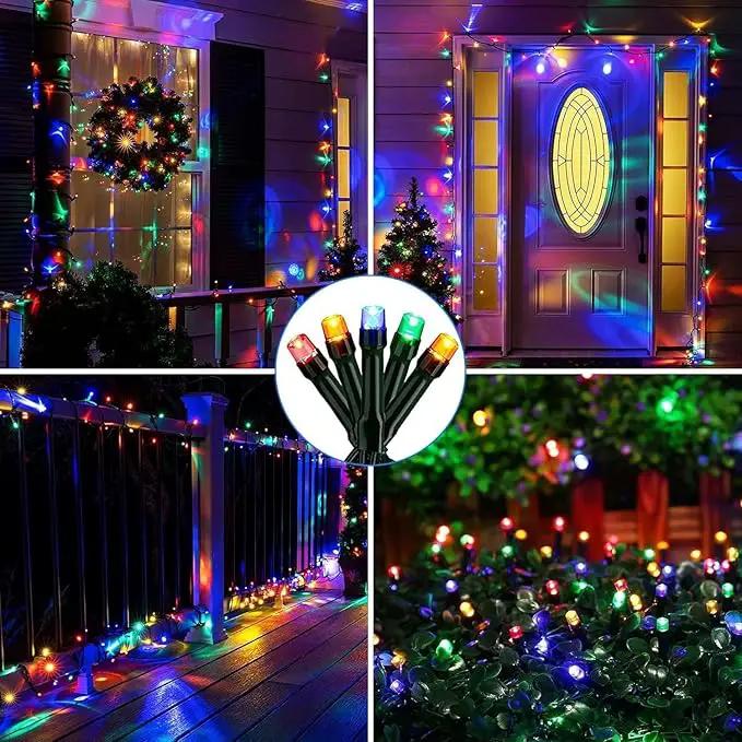 Solar Christmas Lights Outdoor Waterproof, 400 LED 137FT Solar Powered LED String Lights Green Wire with 19 Modes Waterproof Fairy Lights for Bedroom Patio Garden Tree Party Yard Decoration by GreenHaven Gardens