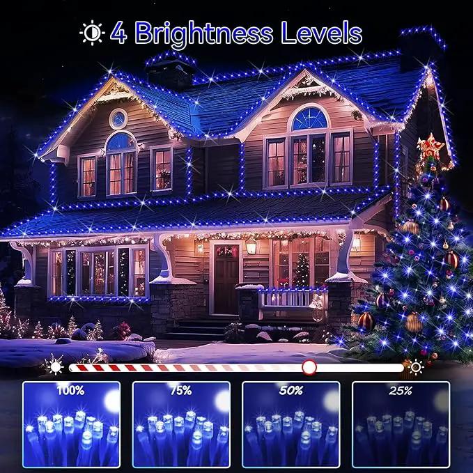 Hezbjiti 2 Pack 1000 LED 403 FT Christmas String Lights Outdoor, 8 Lighting Modes IP44 Waterproof Fairy Lights with Timer and Dimmable Function for Party Tree Decorations (Blue, Clear Wire) by GreenHaven Gardens