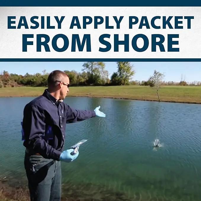 Airmax Pond Dye Packets Natures Blue Colorant for Large Pond & Lake, Beneficial UV Blocking Color Concentrate, Maintain Clean & Clear Pond, Fish, Bird & Animal Safe, Easy Treatment, 4 Soluble Packets by GreenHaven Gardens