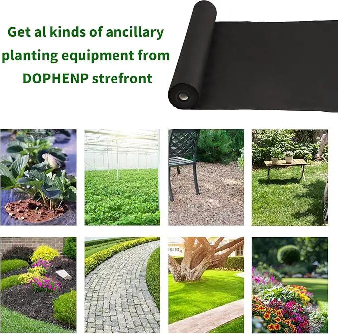 Non-Woven Weed Barrier Landscape Fabric, Durable Heavy-Duty Weed Removal Block, Easy to Set, Excellent Weed Control (3.2 oz) (3.2FT*98FT) by GreenHaven Gardens