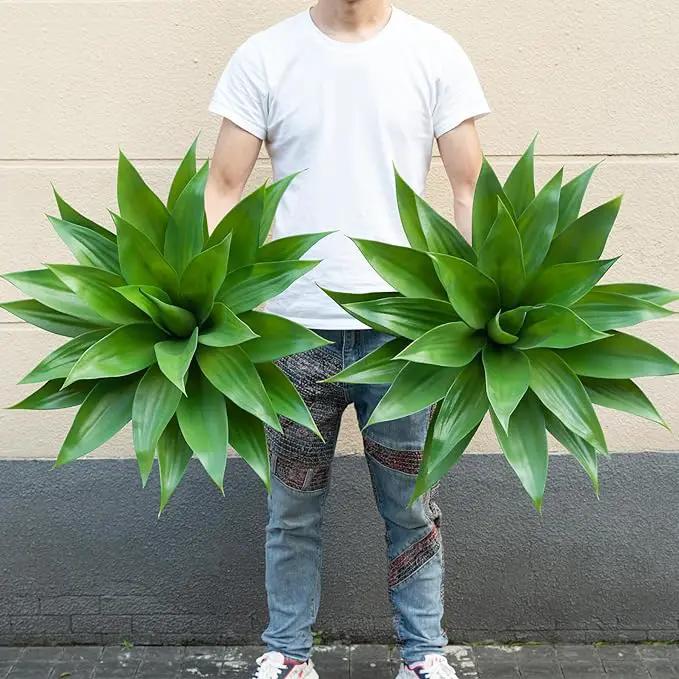 Artificial Agave Plants,Large UV Resistant Fake Agave Planters for Indoor and Outdoor Decorating Plantas Artificiales Decorativas Grandes(2Pack, 28") by GreenHaven Gardens