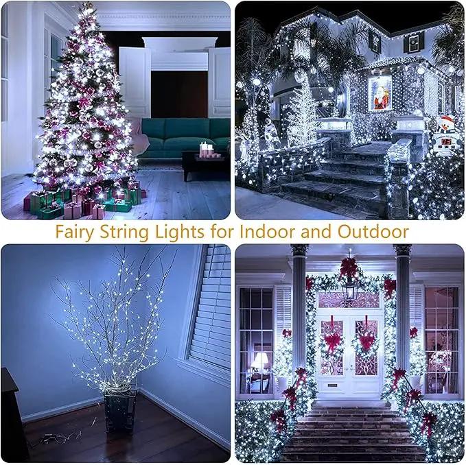 66Ft 200LED Fairy Lights Plug in with Remote, Waterproof String Lights Outdoor & Indoor 8 Modes with Timer, LED Twinkle Lights for Girl's Room Garden Patio Halloween Christmas Decorations (Cool White) by GreenHaven Gardens