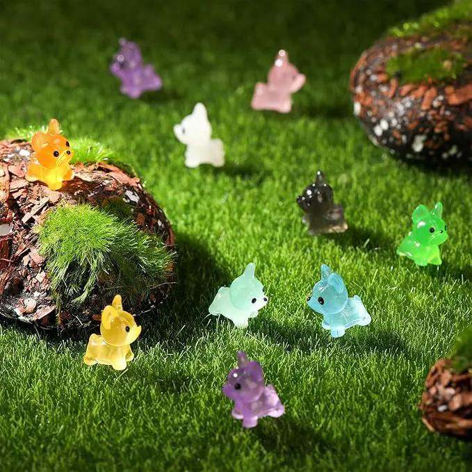 90 Pcs Luminous Mini Resin Dogs, Miniature Dog Figurines, Cute Small Dog Figures, Mini Dog Figurines Statues Glow in The Dark Crafts Cake Decor Tiny Home for Micro Landscape Dollhouse Garden by GreenHaven Gardens