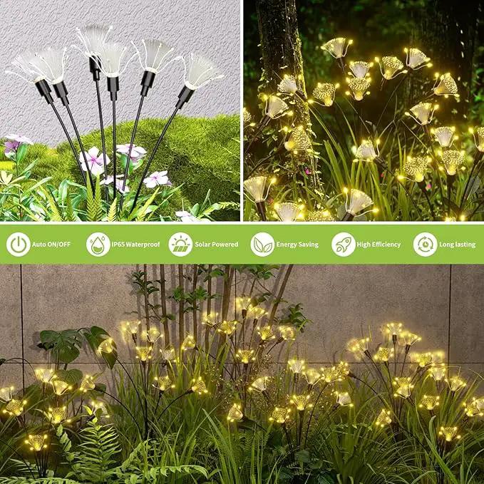 Flumy Solar Garden Lights, 64 LED Firefly Lights for Christmas Decorations, Waterproof Solar Outdoor Lights, Pathway Patio Outdoor Decor, Solar Swaying Lights, Swaying in The Wind(2 Pack) by GreenHaven Gardens