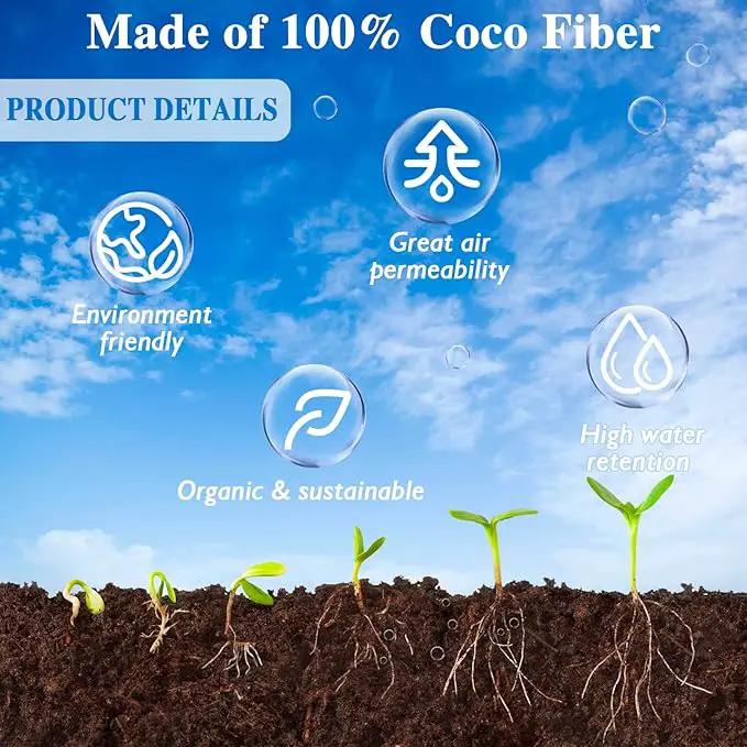 ZeeDix Organic Coco Coir Pellets Potting Soil, 100pcs 30mm Compressed Coconut Fiber Seed Starter Soil Pellets, Coco Peat Soil Discs for Indoor Ourdoor Plants, Herbs, Houseplants, Flowers, Vegetables by GreenHaven Gardens