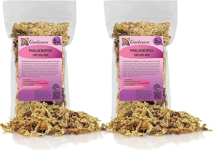 Premium Phalaenopsis Imperial Orchid Potting Mix - Hand Mixed in Small Batches | Great for Phalaenopsis of All Kinds - by GARDENERA - 10 Quart by GreenHaven Gardens