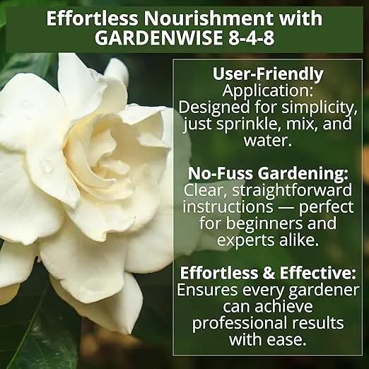 8-4-8 Acidic Fertilizer for Azaleas, Camellias (Camelia), Hydrangeas, Blueberries, Gardenias, Magnolia Trees, Evergreens, and Rhododendrons - Ideal Iron-Rich Plant Food (3 QUARTS) by GreenHaven Gardens