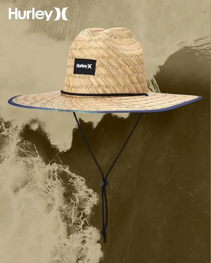 Hurley Men's Straw Hat - Bayside Lifeguard Straw Sun Hat by GreenHaven Gardens